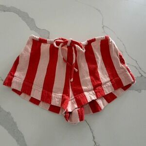 Free People Pink and red striped shorts